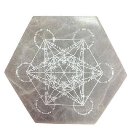 Šesťhranná Selenitová Podložka 18cm - Direction & Decision