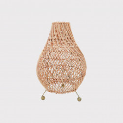 Stolová Lampa z Ratanu - Prírodná