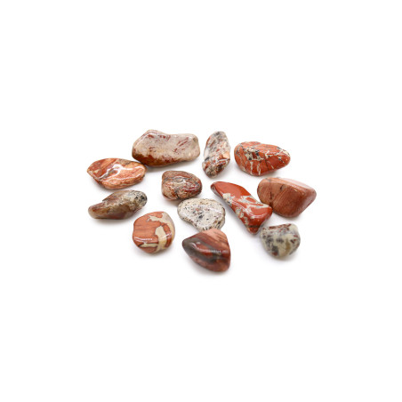 12x Stredne Africké Kamene - Jaspis Svetlý – Brekciovaný
