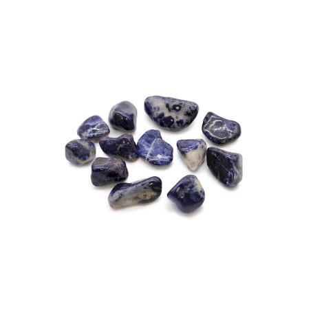 12x Stredne Africké Kamene - Sodalit - Čistá Modrá