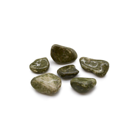 6x Veľké Africké Kamene - Epidot Snehová Vločka