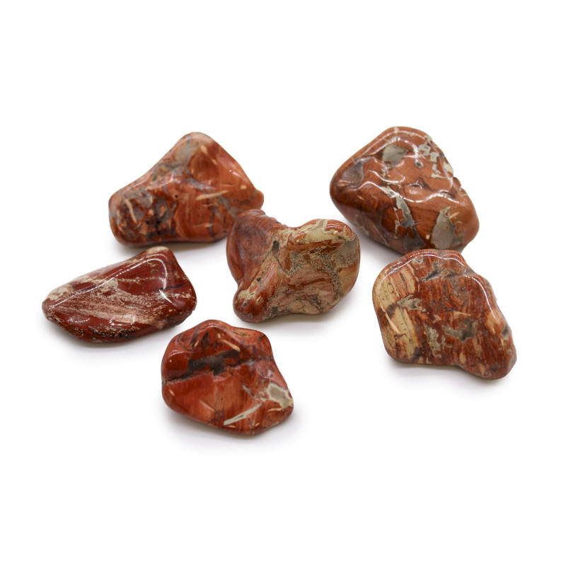 6x Veľké Africké Kamene - Jaspis Svetlý - Brekciový