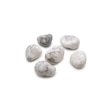 6x Veľké Africké Kamene - Biely Howlit - Magnezit