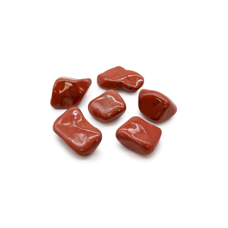 6x Veľké Africké Kamene - Jaspis - Červený