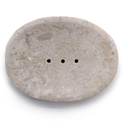 Klasická Oválna Krémová Miska na Mydlo z Mramoru