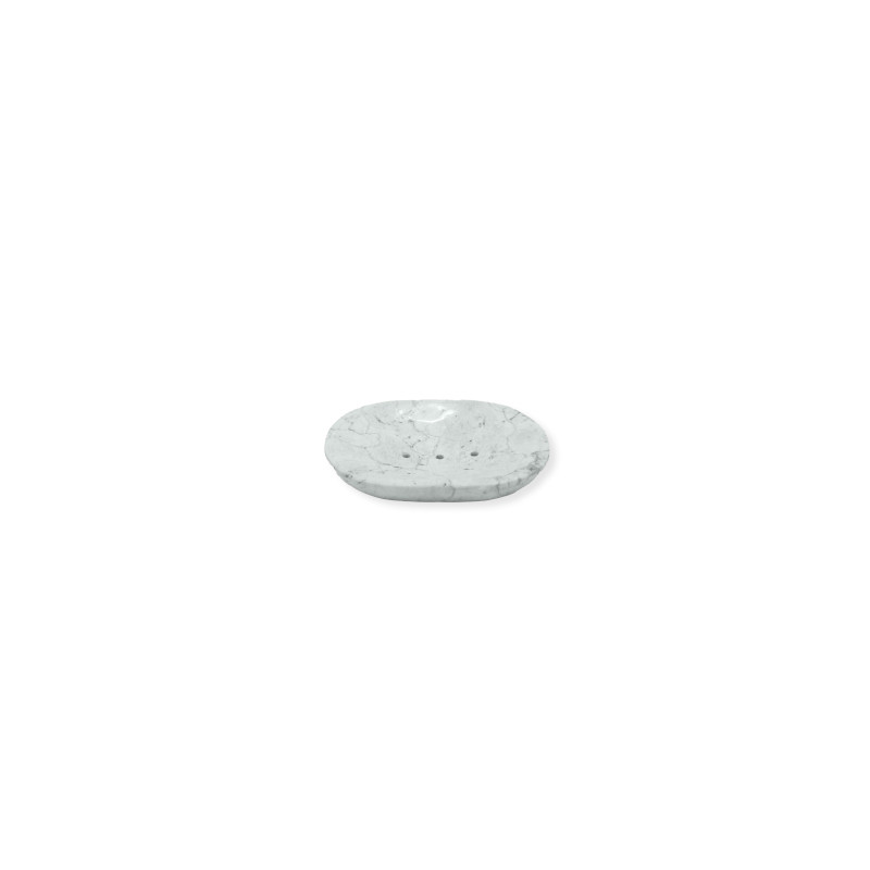 Klasická Oválna Miska na Mydlo zo Sivého Mramoru