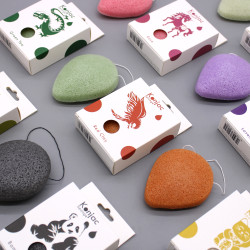 6x Konjac Špongia Slza - Červený Clay - Omladzujúca