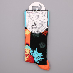 3x Bambusové Ponožky Hop Hare (41-46) - Modrý Buddha & Lotus 