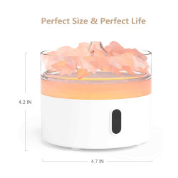 Himalájsky Soľný Aroma Difuzér - Nočné svetlo - USB-C - Efekt plameňa
