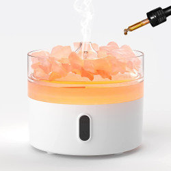 Himalájsky Soľný Aroma Difuzér - Nočné svetlo - USB-C - Efekt plameňa