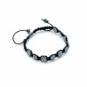 3x Magnetický Hematitový Náramok Shamballa - Zaoblené Rohy