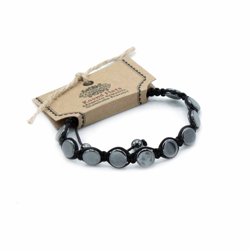 3x Magnetický Hematitový Náramok Shamballa - Krúžky Ploché