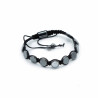 3x Magnetický Hematitový Náramok Shamballa - Krúžky Ploché