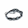 3x Magnetický Hematitový Náramok Shamballa - Dvojité Kocky