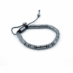3x Magnetický Hematitový Náramok Shamballa - Valce a Krúžky