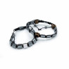 3x Magnetický Hematitový Náramok Shamballa - Valce a Krúžky