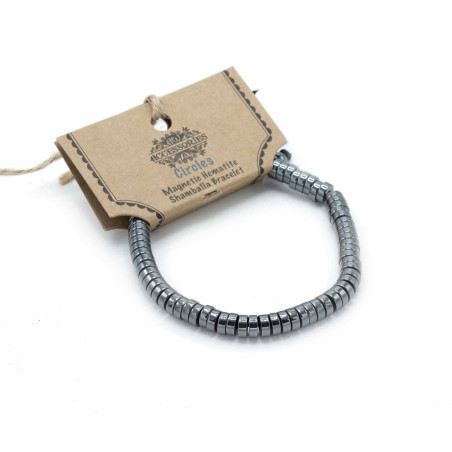 3x Magnetický Hematitový Náramok Shamballa - Krúžky