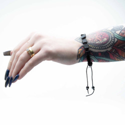 3x Magnetický Hematitový Náramok Shamballa - Ploché Kocky