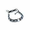 3x Magnetický Hematitový Náramok Shamballa - Kocky - Biely Jaspis