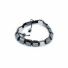 3x Magnetický Hematitový Náramok Shamballa - Kocky - Ruženín