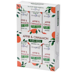 6x Rastlinný Aroma Olej - Jablko - Škorica
