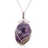 Špirálovito Omotaný Náhrdelník z Drahých Kameňov - Amethyst
