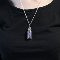 Náhrdelník Zo Vzácnych Kameňov vo Fľaške - Amethyst