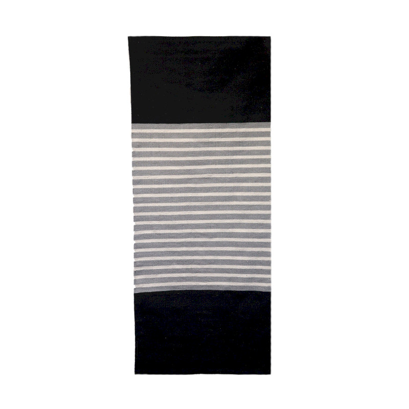 Koberec z Indickej Bavlny - 70x170cm - Čiernošedý