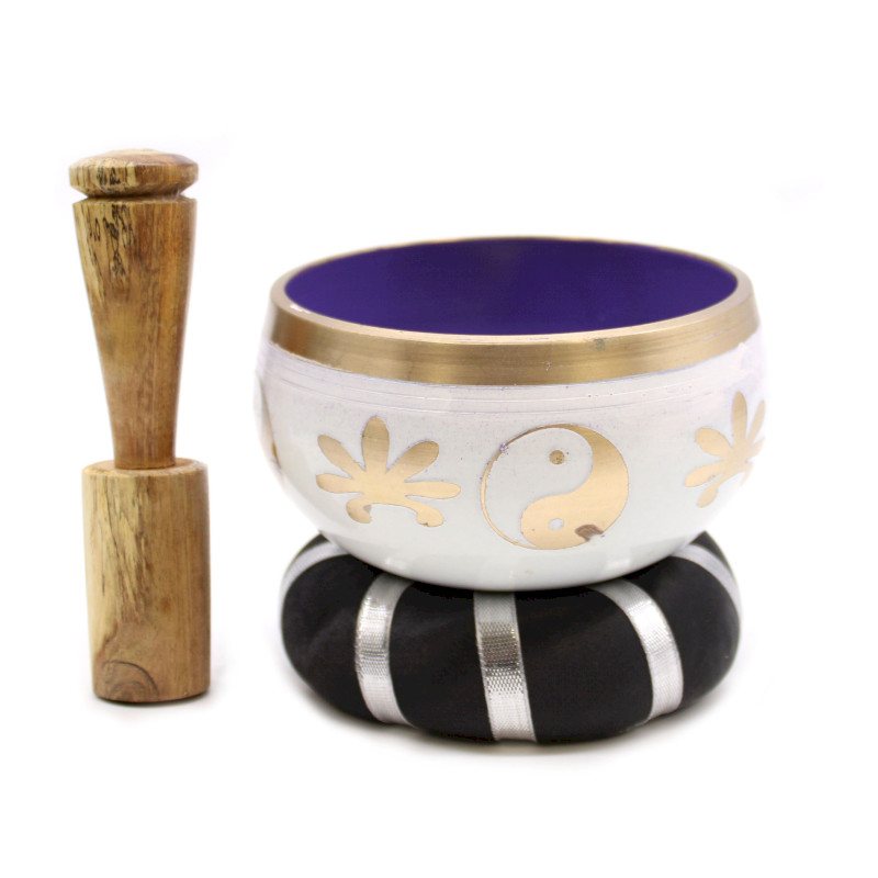 Súprava Spievajúcich Misiek Yin & Yang - Biela/Fialová 10.7cm
