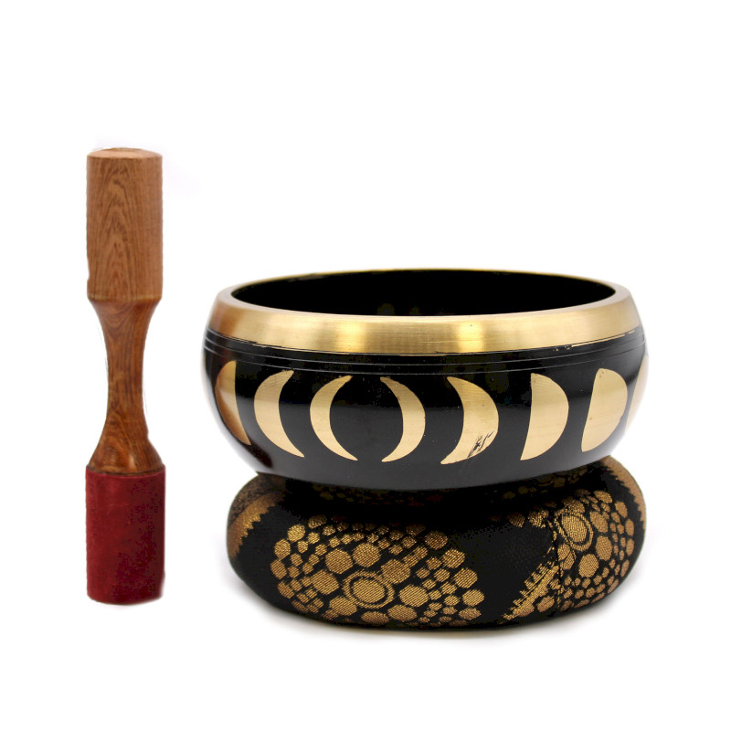 Veľká Súprava Spievajúcich Misiek Fázy Mesiaca - Čierna 14cm