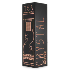 Fľaška na Čaj z Krištáľového Skla - Rose Gold - Ónyx