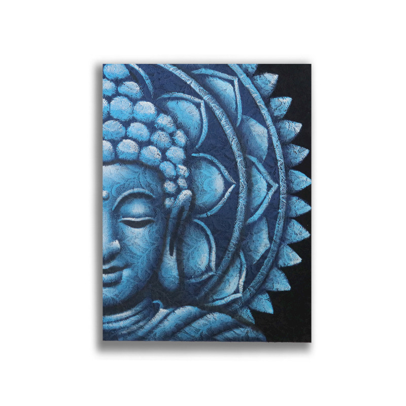 Modrý Budha Mandala Obraz 60x80cm