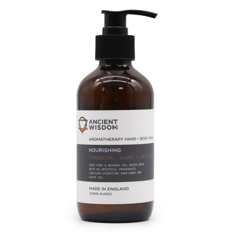 4x Aromaterapeutický Sprchový gél na Ruky a Telo - Tangerínka, Ylang &