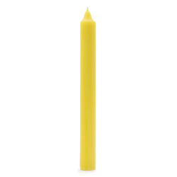 100x Stolové Sviečky Jednofarebné - Rustikálna Žltá