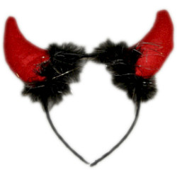 12x Čelenky do Vlasov na Párty - Čert / Býčie rohy