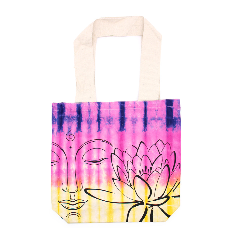 Bavlnená Taška (6oz) - 38x42x12cm - Lotus Buddha - Viacfarebná - Príro
