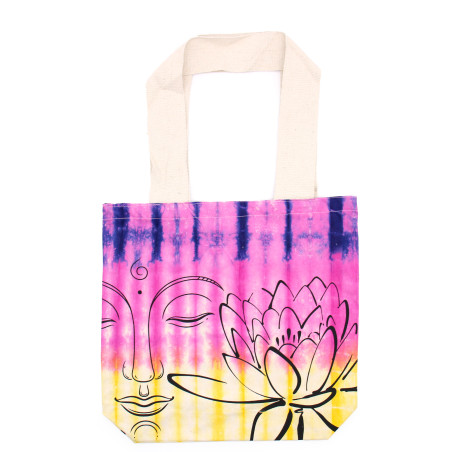 Bavlnená Taška (6oz) - 38x42x12cm - Lotus Buddha - Viacfarebná - Príro