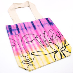 Bavlnená Taška (6oz) - 38x42x12cm - Lotus Buddha - Viacfarebná - Príro