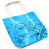 Bavlnená Taška (6oz) - 38x42x12cm - Lotus Buddha - Modrá - Prírodné Ra