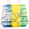 Bavlnená Taška (6oz) - 38x42x12cm - Slony - Viacfarebná - Prírodné Ram