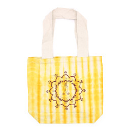 Bavlnená Taška (6oz) - 38x42x12cm - Namaste Ruky - Žltá - Prírodné Ram