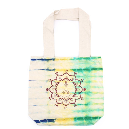 Bavlnená Taška (6oz) - 38x42x12cm - Namaste Ruky - Viacfarebná - Príro