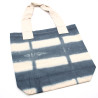Prírodná Bavlnená Taška Tye-Dye (8oz) - 38x42x12cm - Šedé Obdĺžniky - 