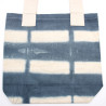 Prírodná Bavlnená Taška Tye-Dye (8oz) - 38x42x12cm - Šedé Obdĺžniky - 