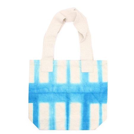 Prírodná Bavlnená Taška Tye-Dye (8oz) - 38x42x12cm - Nebeské Modré Obd