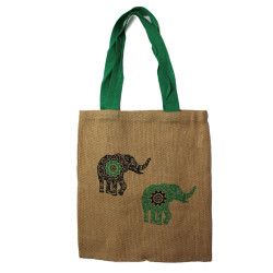 6x Veľká Jutová Taška - 2 Rôzne Vzory