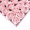 50x Mydlové Kvety pre Šikovné Ruky - Stredná Ruža - Ružová s Čiernym O