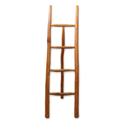 Veľký Teakový Rebrík - 1,5 m - Prírodný