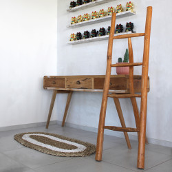 Veľký Teakový Rebrík - 1,5 m - Prírodný