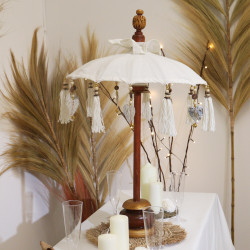 Bali Home Decor Slnečník - Bavlna - Prírodný - 40 cm